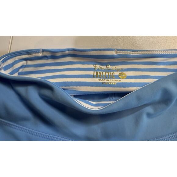 Lilly Pulitzer Weekender Luxletic Midi Legging Whisper Blue Beach Happy Size XXS - Picture 4 of 9